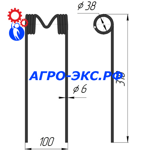 Зуб пружинный на сеялку 807-079C (2)
